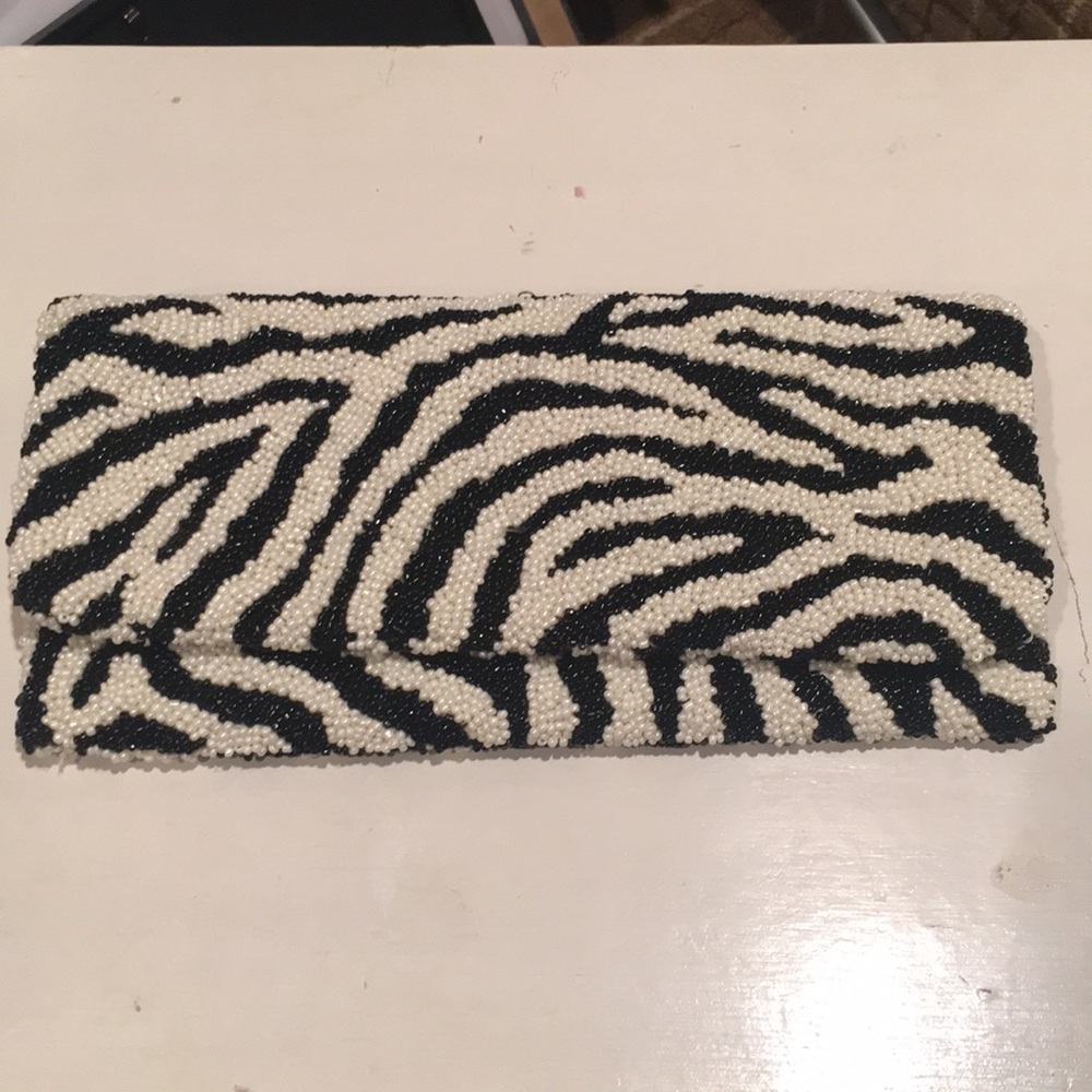 Moyna beaded fold over over clutch